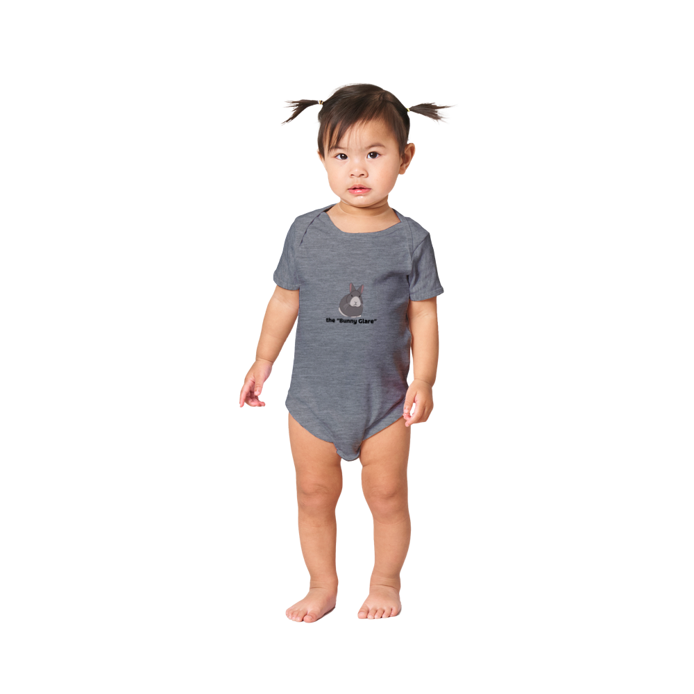 Classic Baby Short Sleeve Onesies the bunny glare