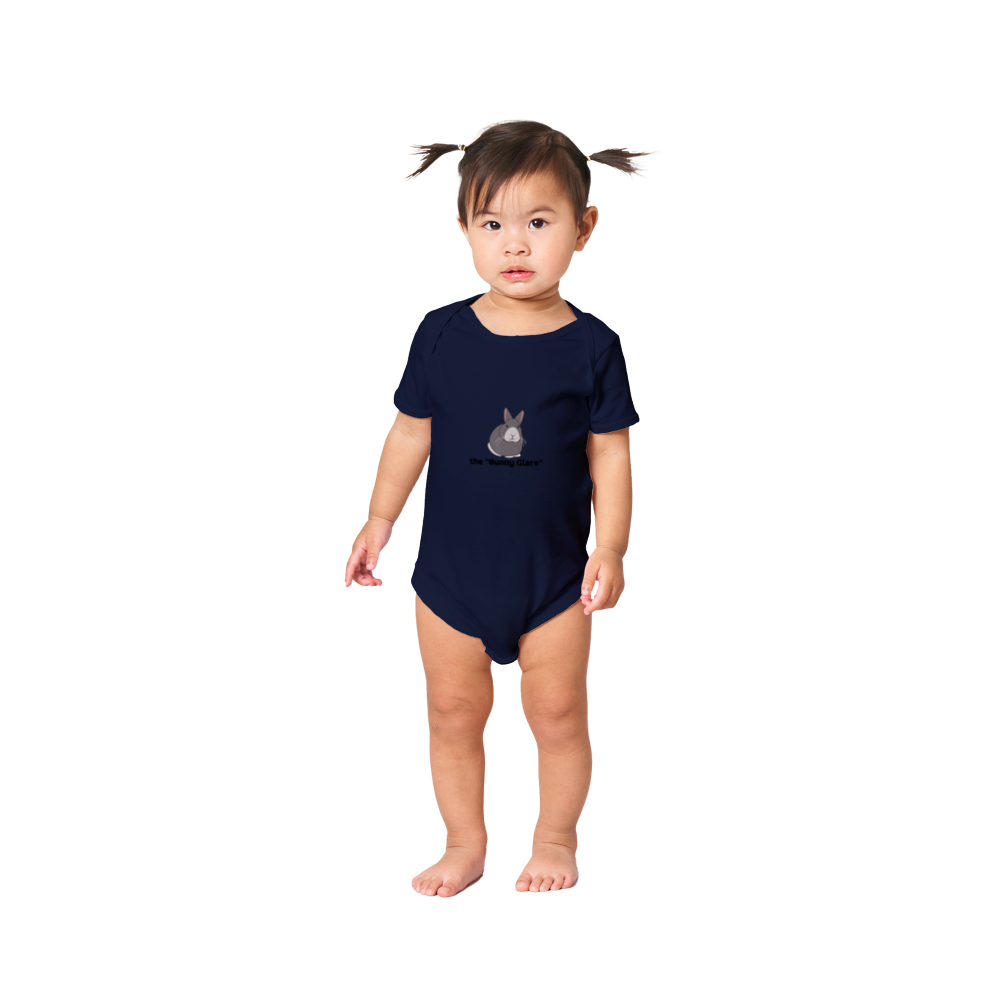 Classic Baby Short Sleeve Onesies the bunny glare