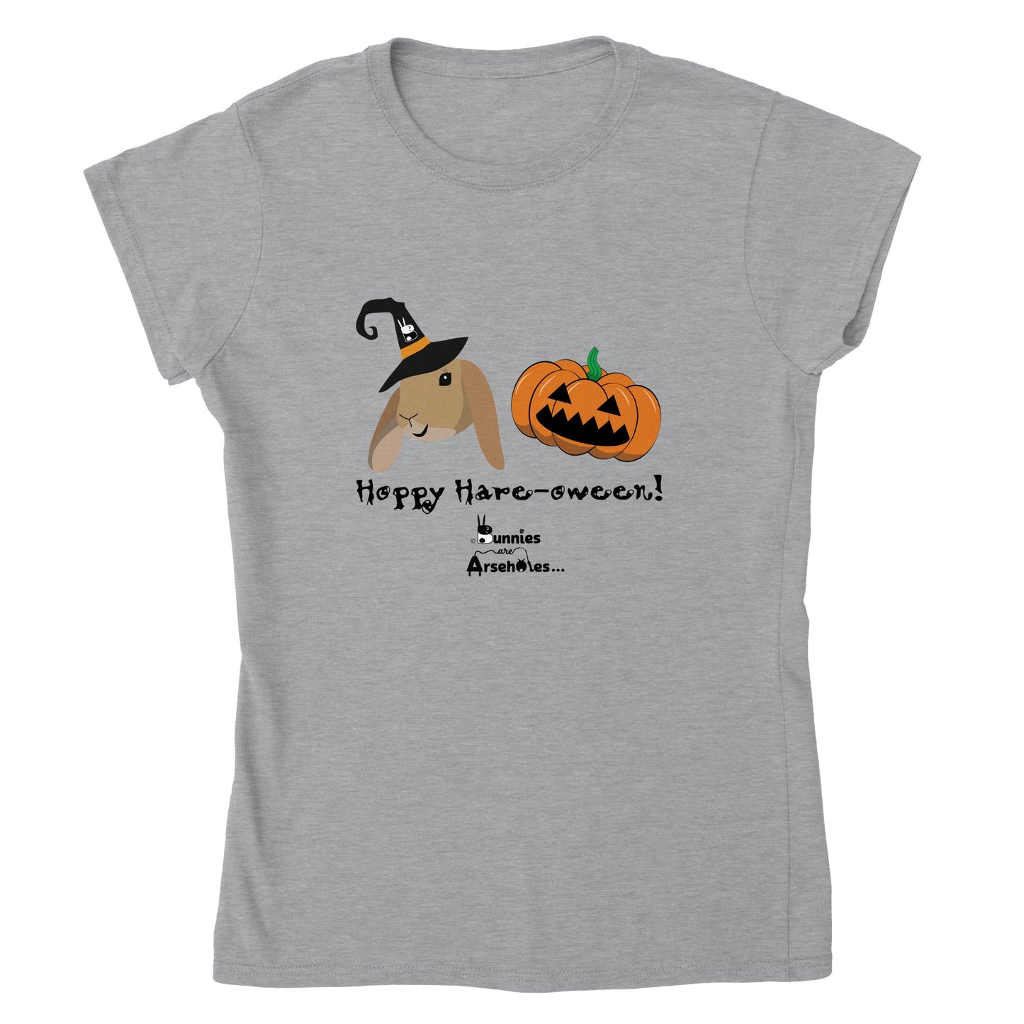 Classic Womens Crewneck T-shirt Hoppy Halloween with Tera