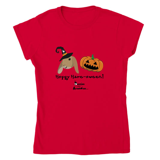 Classic Womens Crewneck T-shirt Hoppy Halloween with Tera