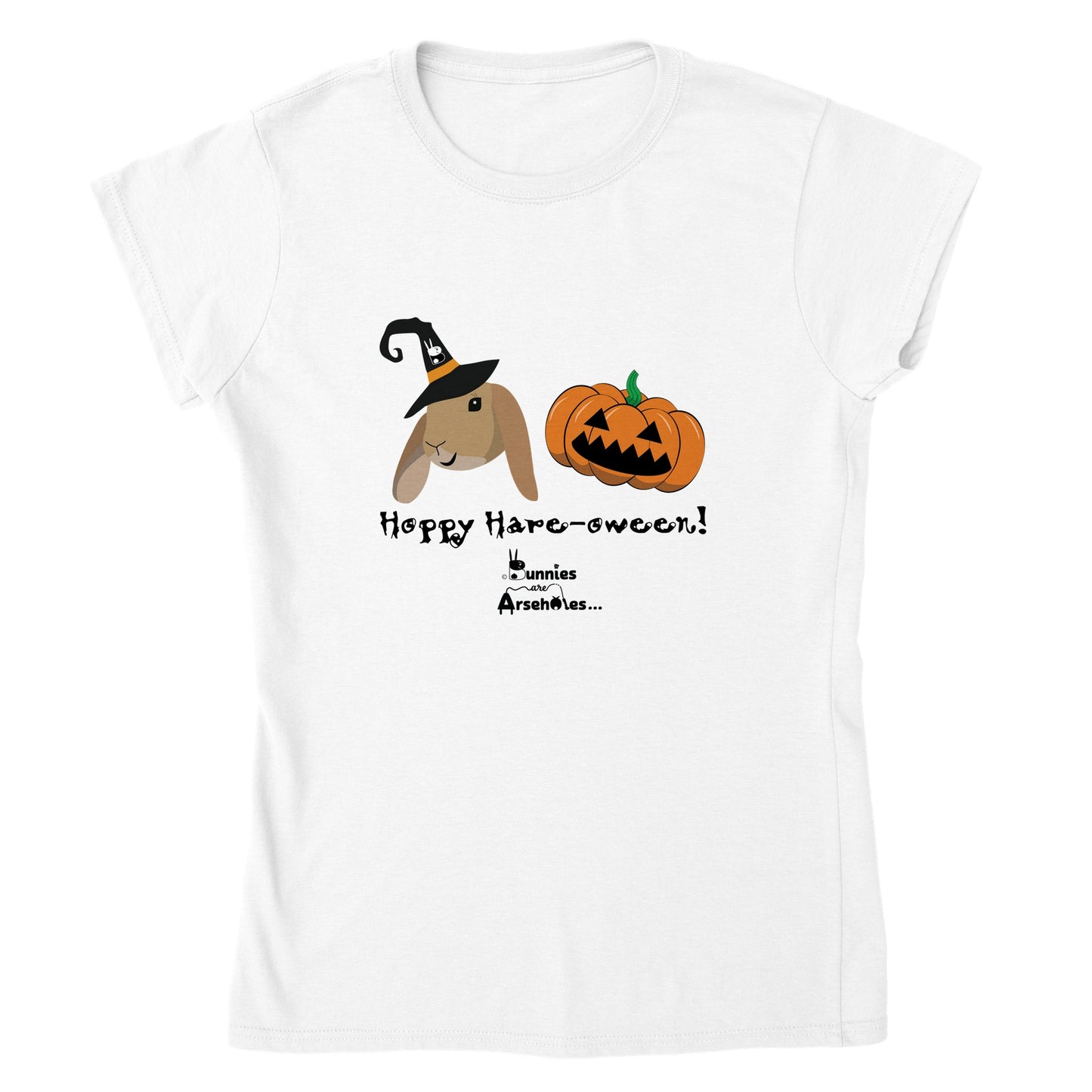 Classic Womens Crewneck T-shirt Hoppy Halloween with Tera