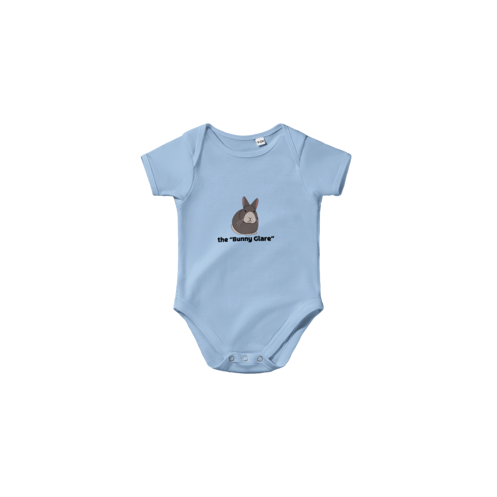 Classic Baby Short Sleeve Onesies the bunny glare