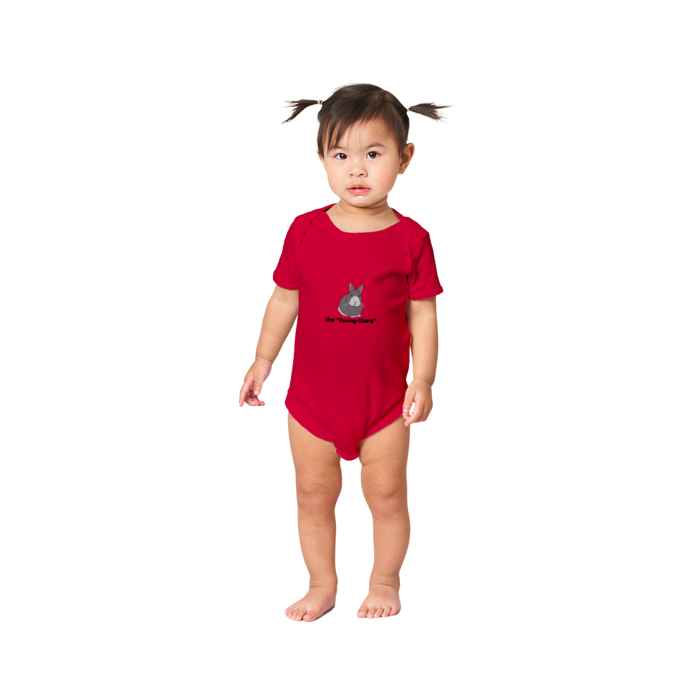 Classic Baby Short Sleeve Onesies the bunny glare