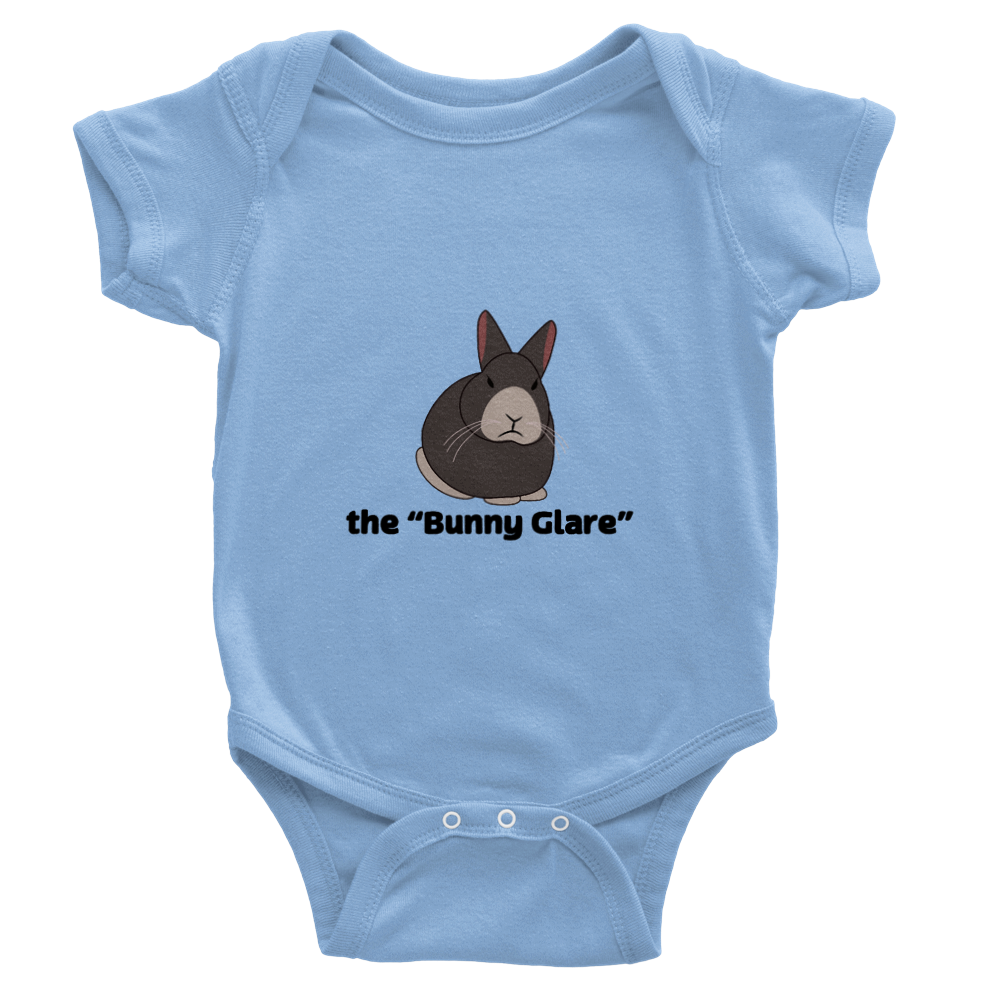 Classic Baby Short Sleeve Onesies the bunny glare