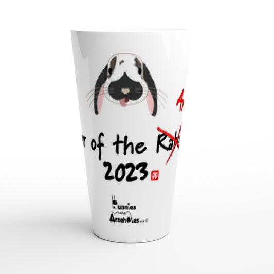 White Latte 17oz Ceramic Mug Year of the Arsehole