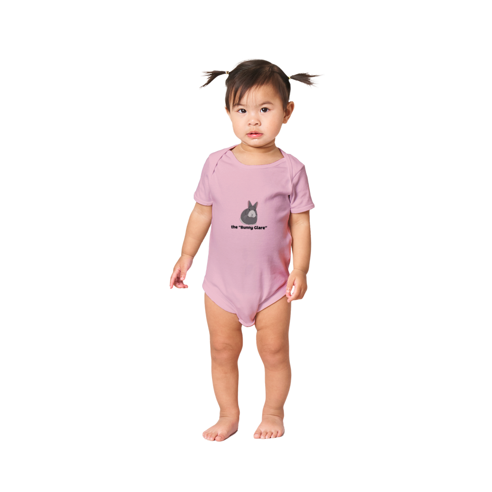 Classic Baby Short Sleeve Onesies the bunny glare