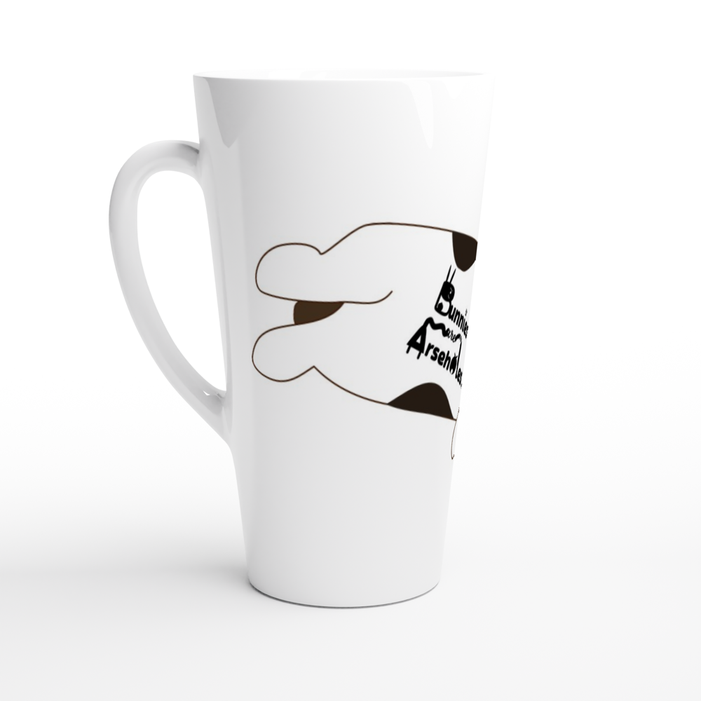 White Latte 17oz Ceramic Mug dead flop logo