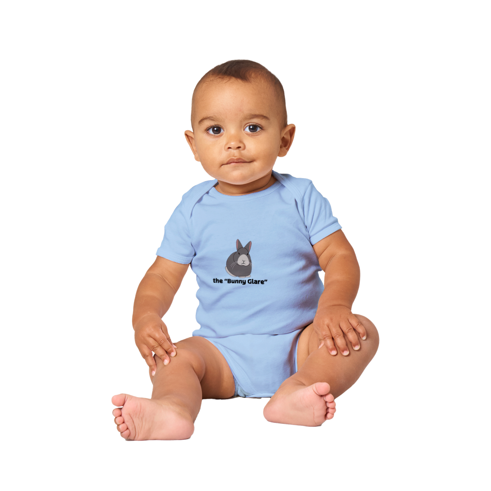 Classic Baby Short Sleeve Onesies the bunny glare