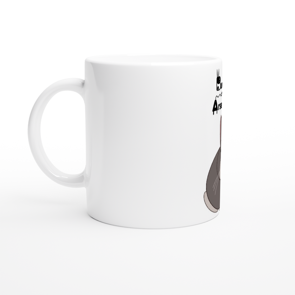 White 11oz Ceramic Mug Apollo and logo