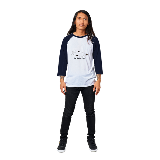 a Unisex 3/4 sleeve Raglan T-shirt "the bunny flop"